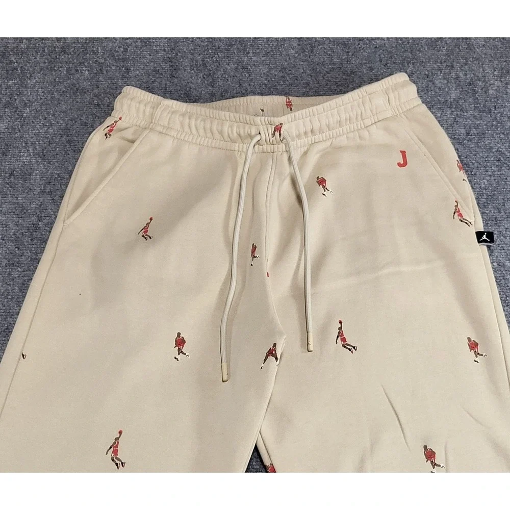 Jordan Essentials Holiday Allover Print Fleece Jogger Pants Men's Size Small
